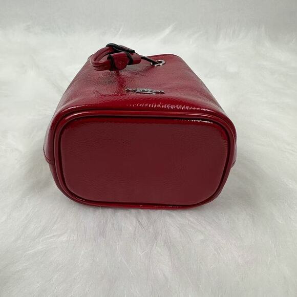 Coach Drawstring Wristlet Pouch Bag in Leather/Silver /Red CZ028 NEW - Picture 6 of 6